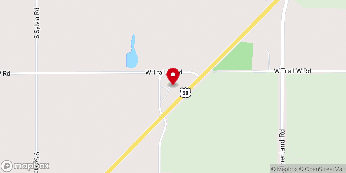 Map showing location of Oasis Store and Fuel