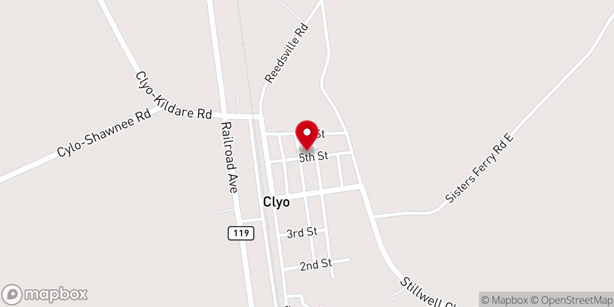 Map showing location of Wingard Memorial Lutheran Church