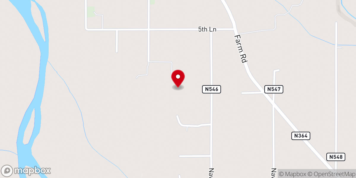 Map showing location of Noah's Ark Church