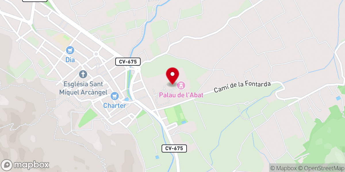Map showing location of Real Monasterio de Santa María de la Valldigna