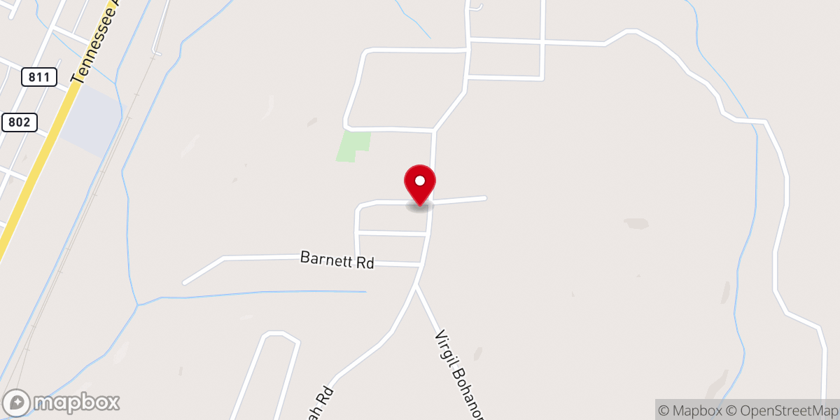 Map showing location of Harwell Chapel A.M.E. Zion Church