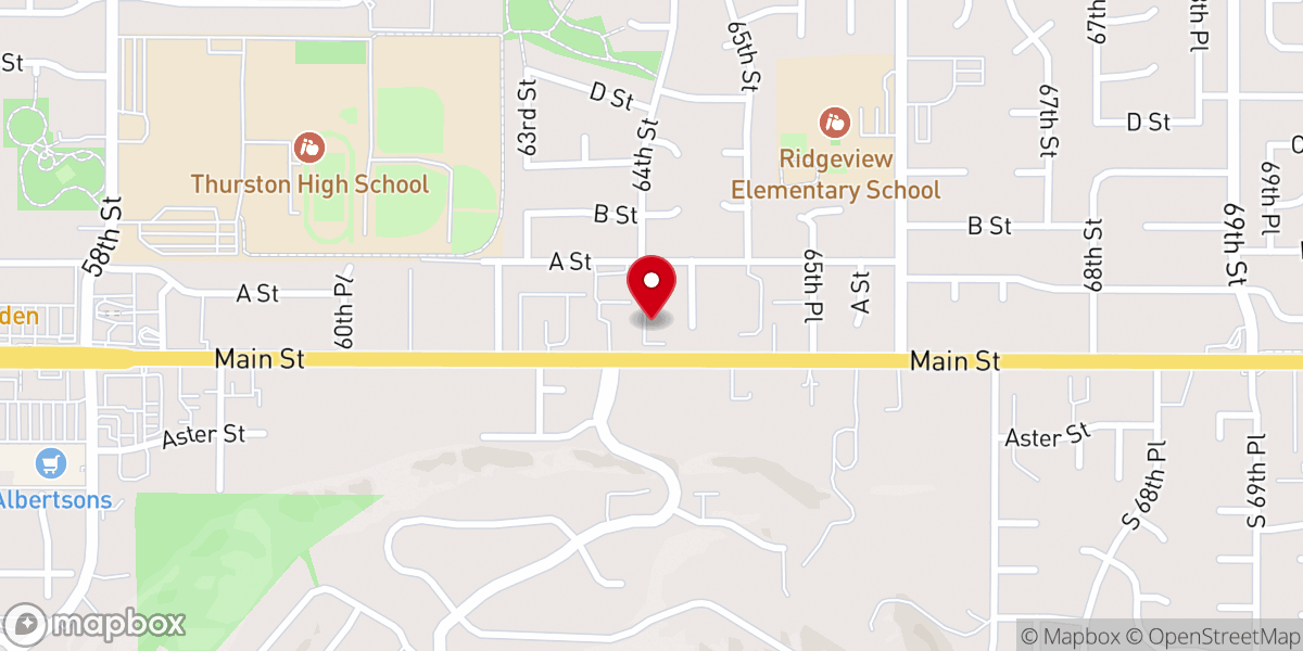 Map showing location of Thurston Community Baptist Church
