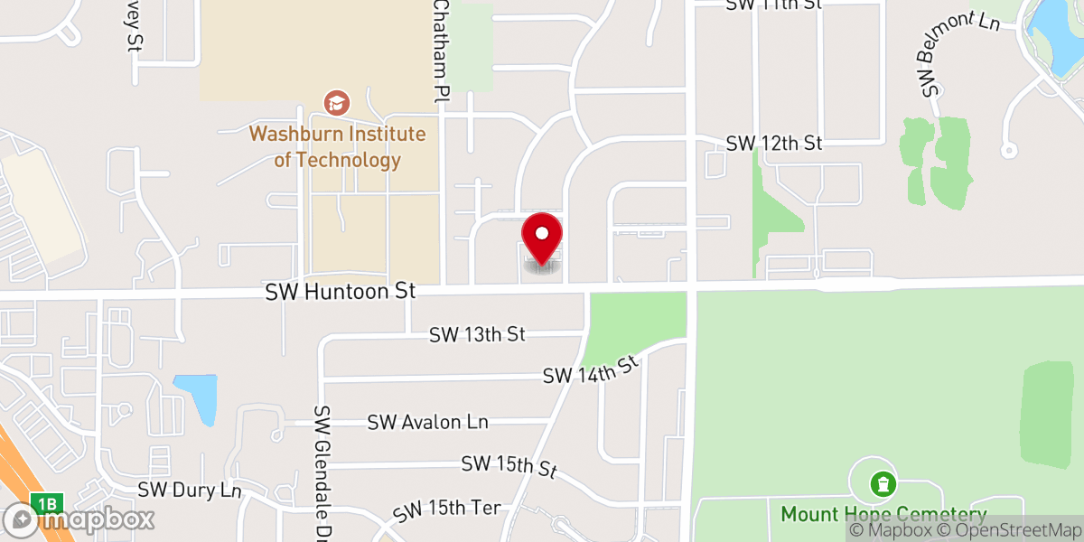 Map showing location of Grace Point Church