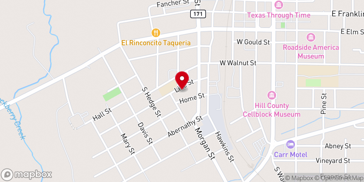 Map showing location of Covenant Baptist Church
