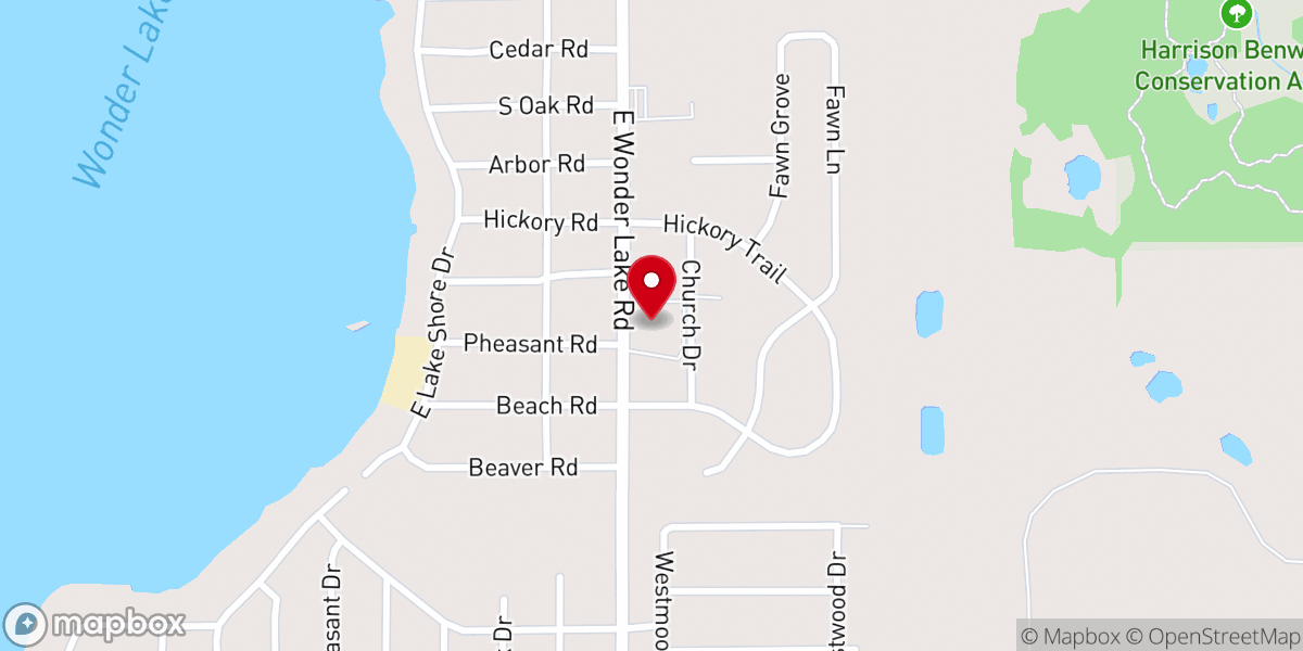 Map showing location of Neighbors Food Pantry of Wonder Lake