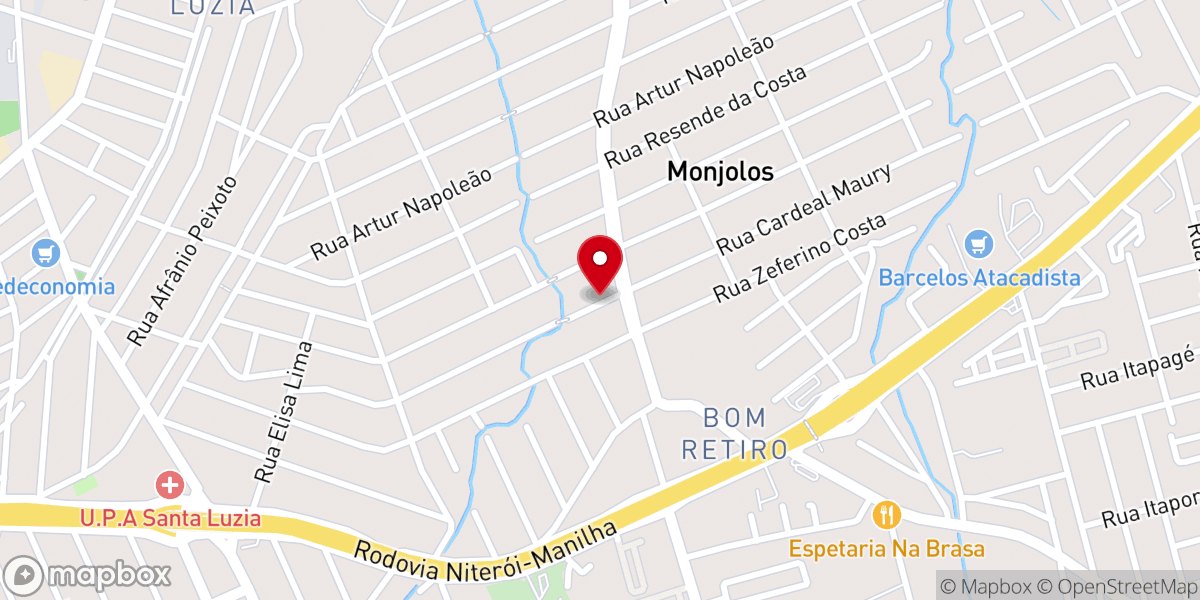 Map showing location of Igreja Universal do Reino de Deus - Guaxindiba v
