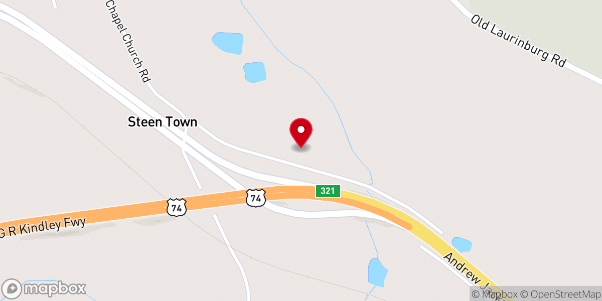 Map showing location of Grace Chapel Holiness Church