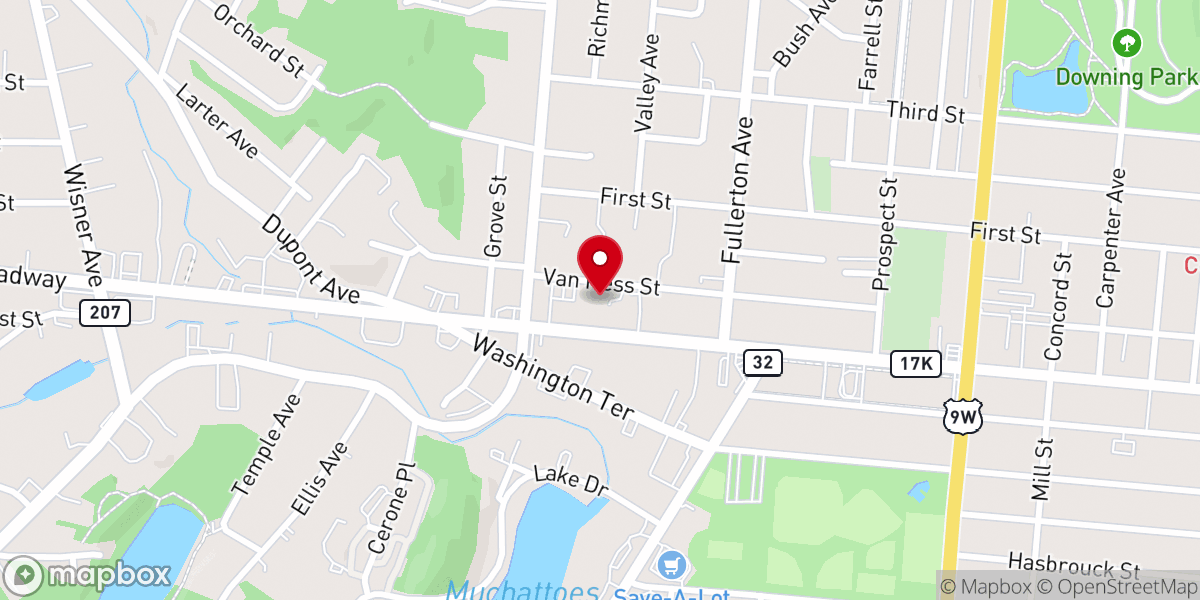Map showing location of Grace United Methodist Church