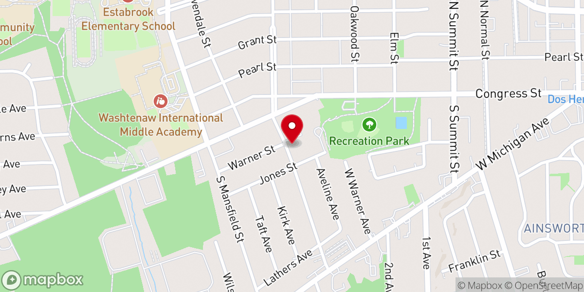Map showing location of First Congregational UCC