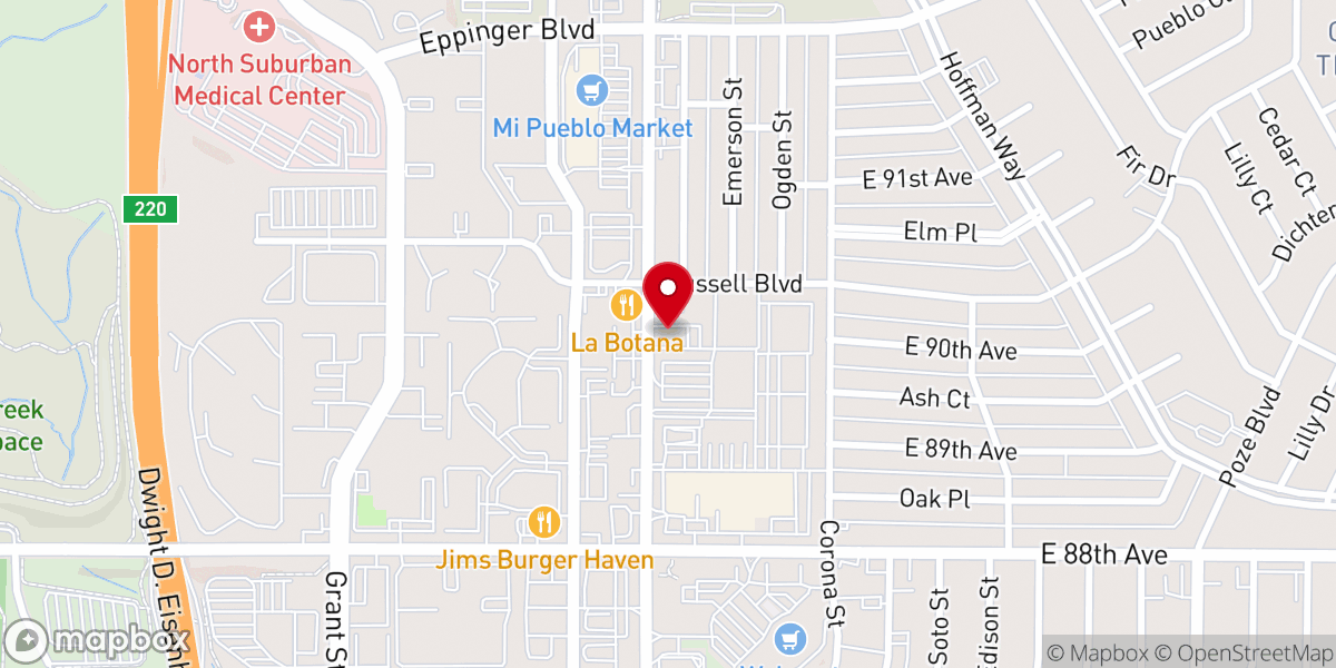 Map showing location of New Hope Christian Church