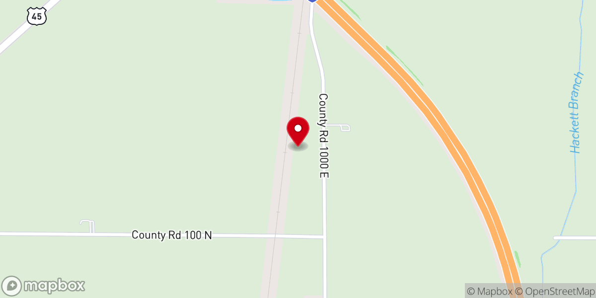 Map showing location of Pesotum, IL 61863