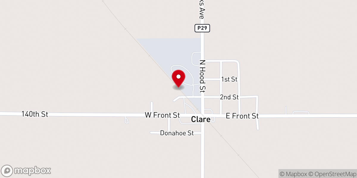 Map showing location of Clare