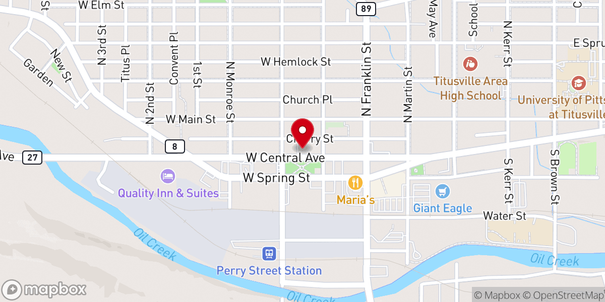 Map showing location of Love INC of Titusville