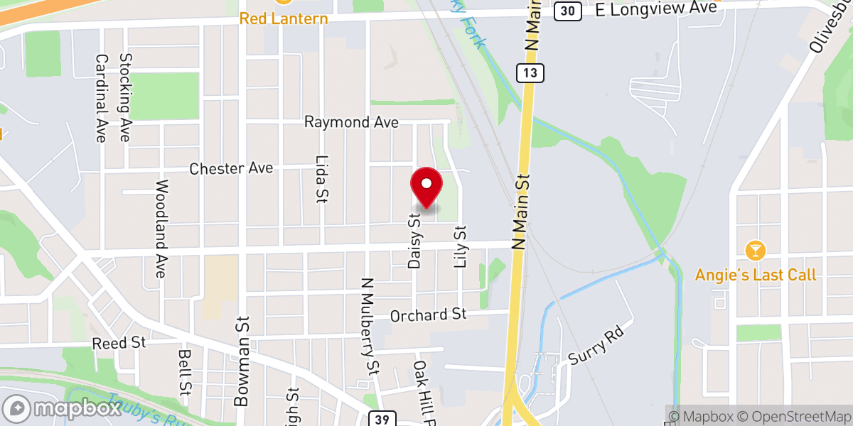 Map showing location of Faith Temple Church of God