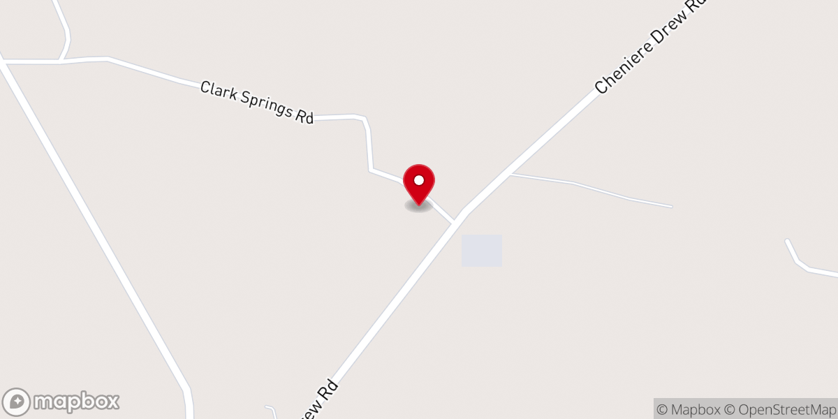 Map showing location of Clark Springs Baptist Church