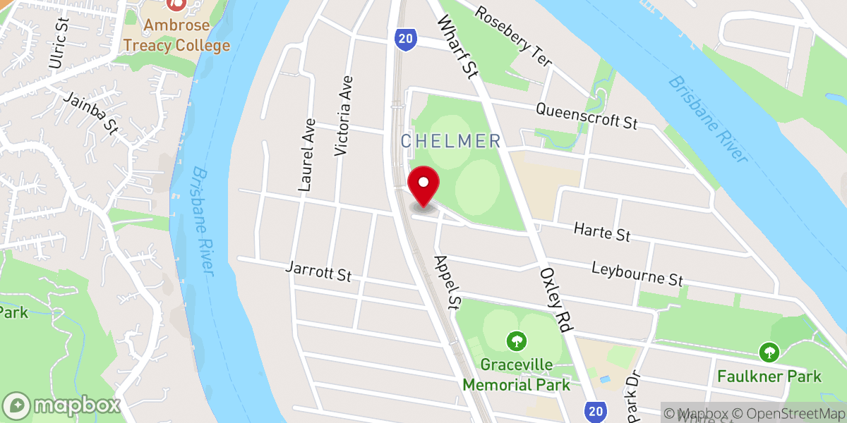 Map showing location of St David's Anglican Church Chelmer