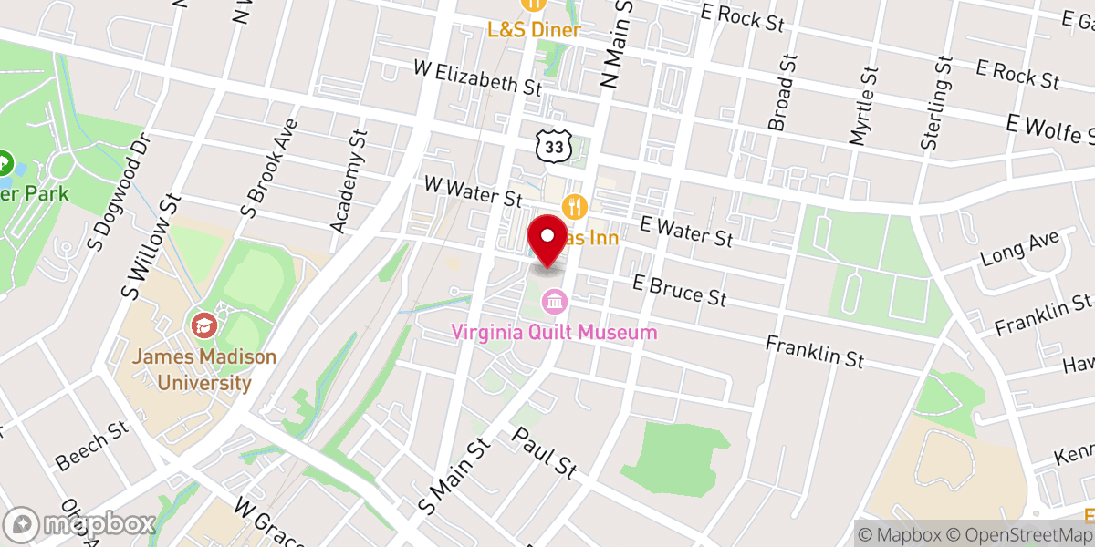 Map showing location of Asbury United Methodist Church
