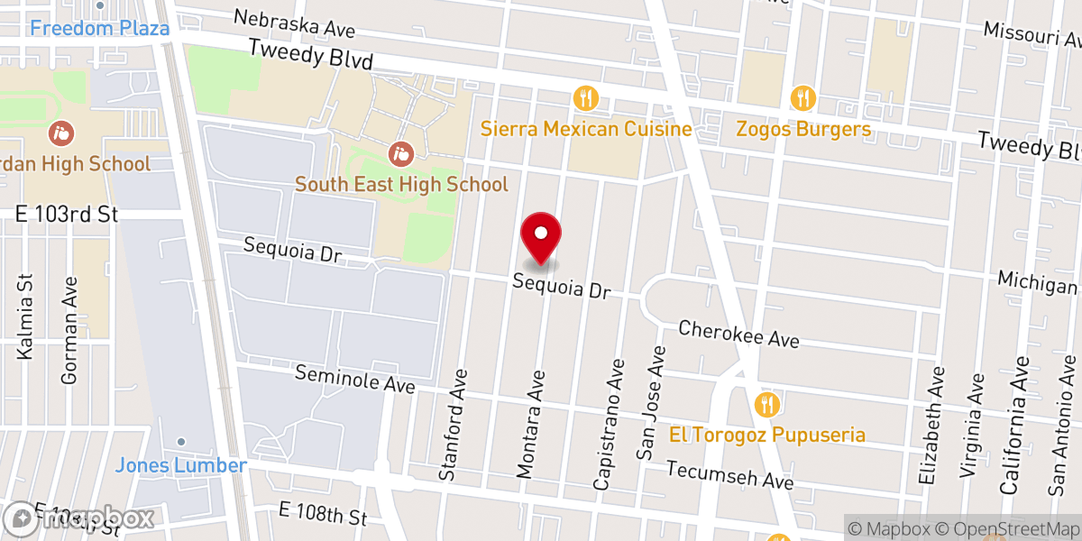 Map showing location of Iglesia Calvario Asambleas de Dios