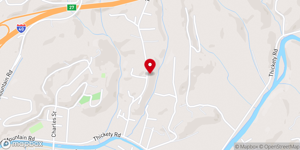 Map showing location of Church of God Clyde North Carolina