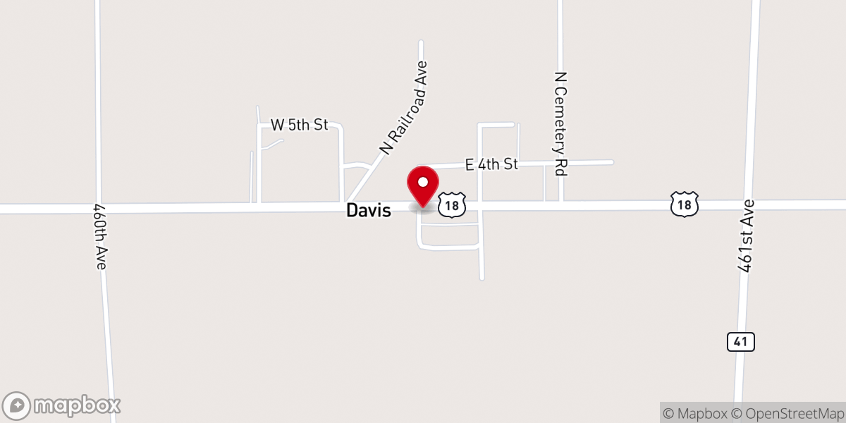 Map showing location of Davis Bar