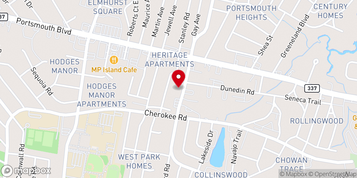 Map showing location of Collinswood-Agape Baptist Church