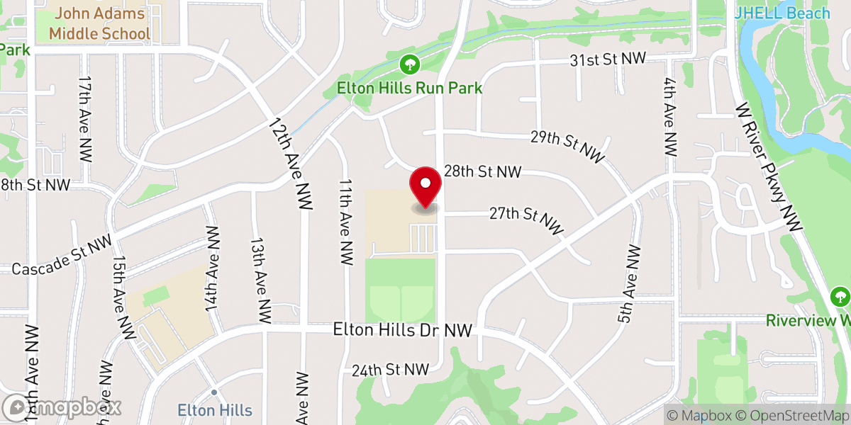 Map showing location of Holy Cross Lutheran Church