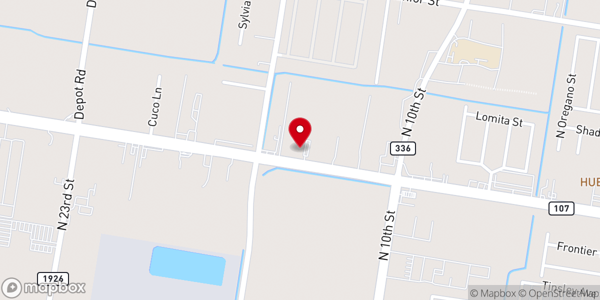 Map showing location of Fellowship Bible Church Edinburg