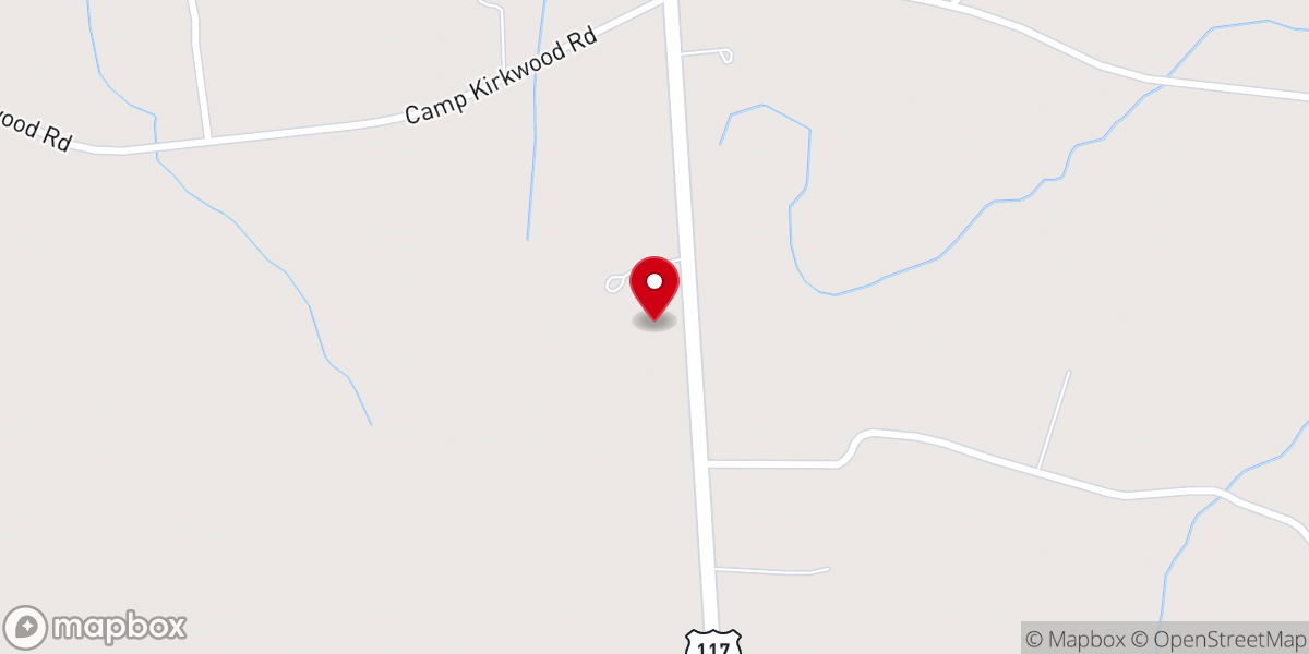 Map showing location of Mt Holly Baptist Church