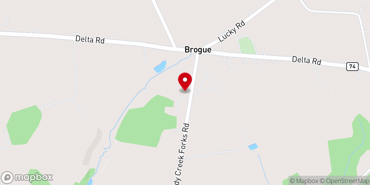 Map showing location of Mt. Zion Baptist Church
