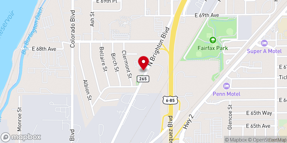 Map showing location of Refiners Fire Ministries