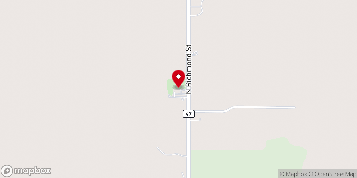 Map showing location of St John Lutheran Church