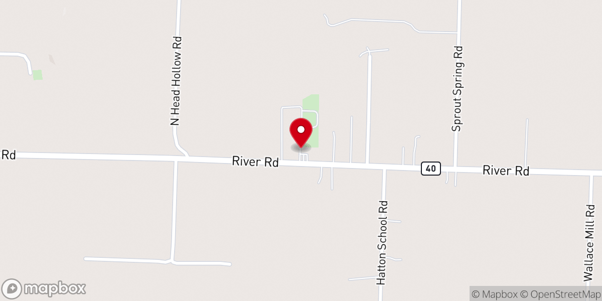 Map showing location of Shady Grove United Methodist Church