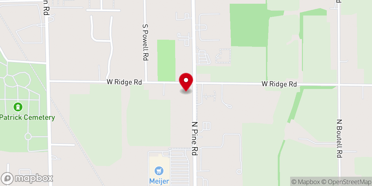 Map showing location of Bethel Lutheran Church