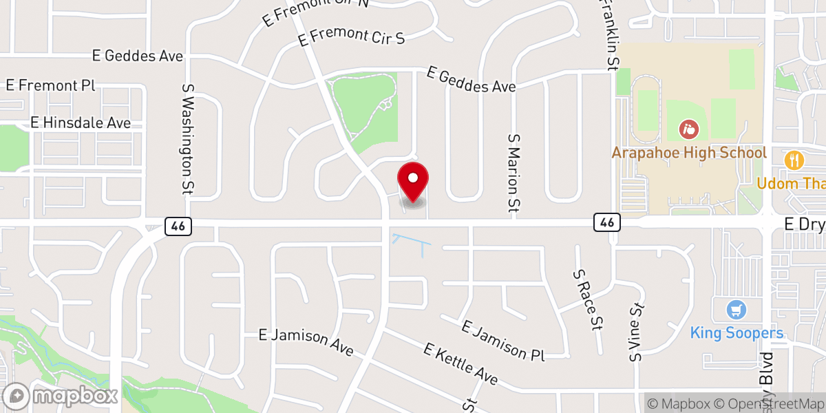 Map showing location of St. Timothy's Episcopal Church
