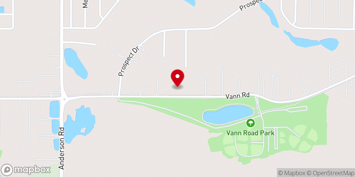 Map showing location of River Ridge Church of Christ