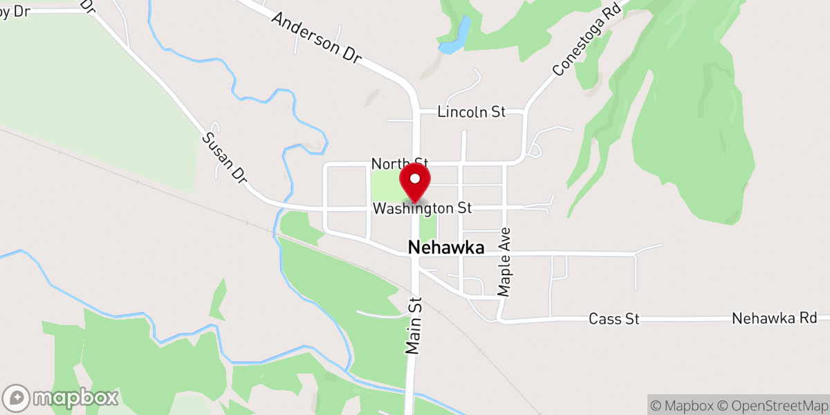 Map showing location of Nehawka