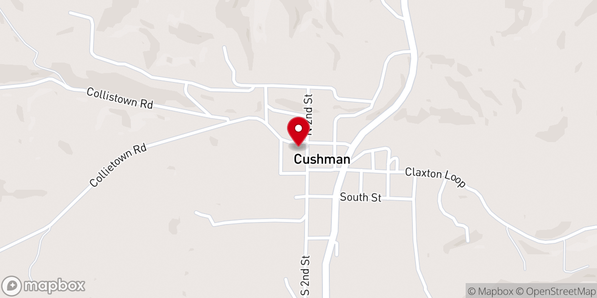 Map showing location of Cornerstone Community Church