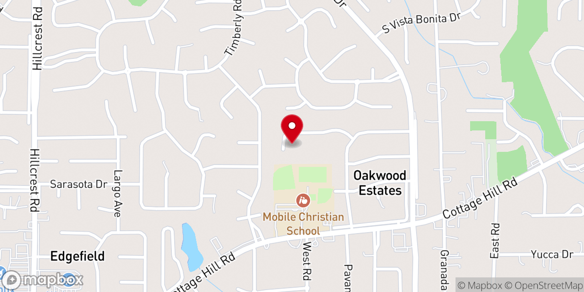 Map showing location of Cottage Hill Church of Christ