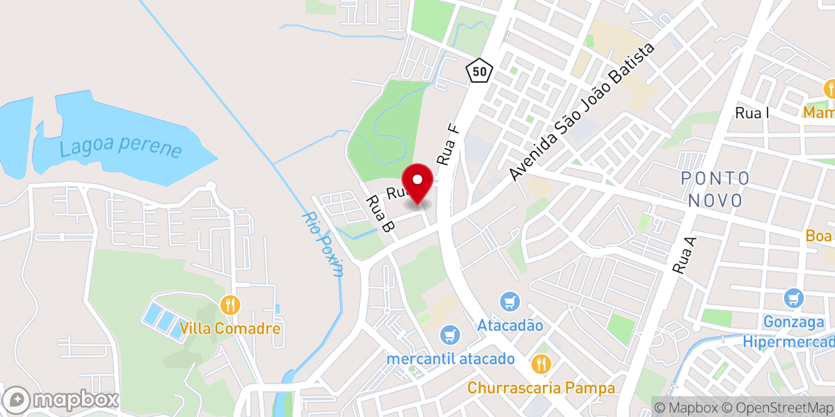 Map showing location of Assembleia de Deus- Largo da Paz