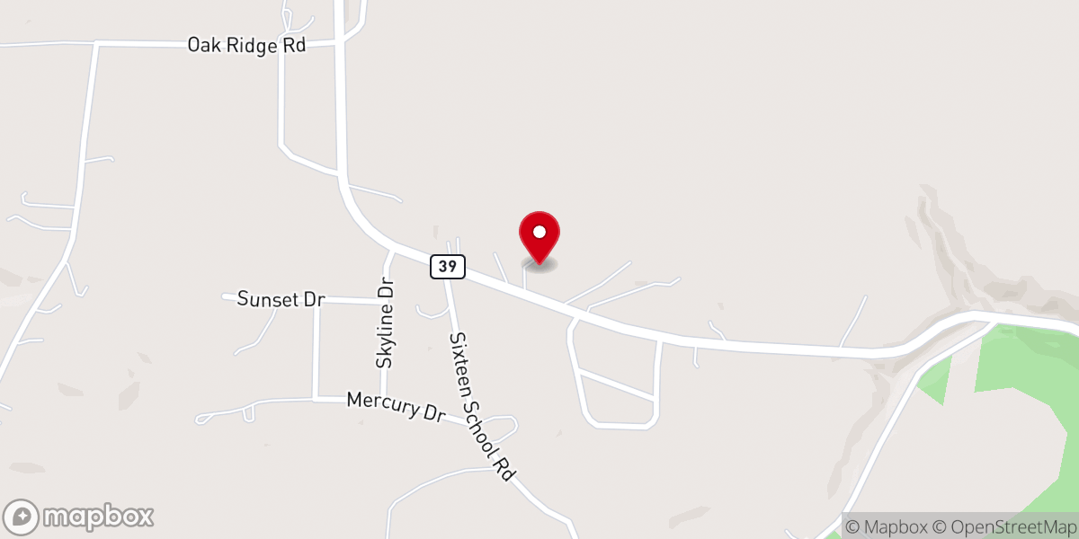 Map showing location of Starting Point Baptist Church