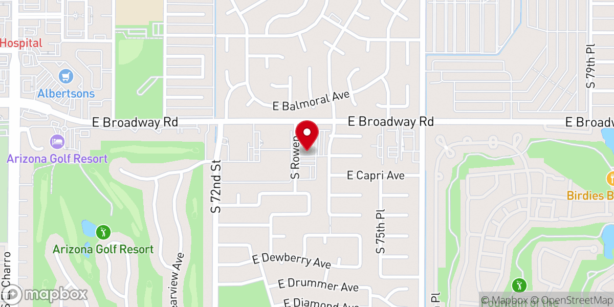 Map showing location of Broadway Christian Church