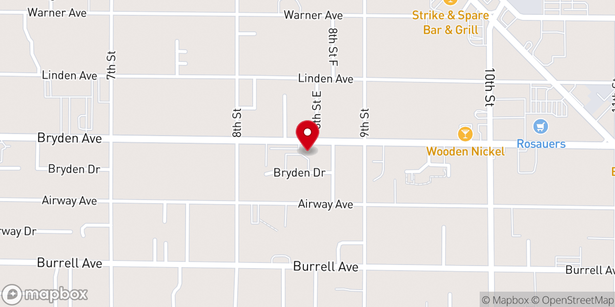 Map showing location of Lewis Clark Valley Celebrate Recovery at Orchards Community Church