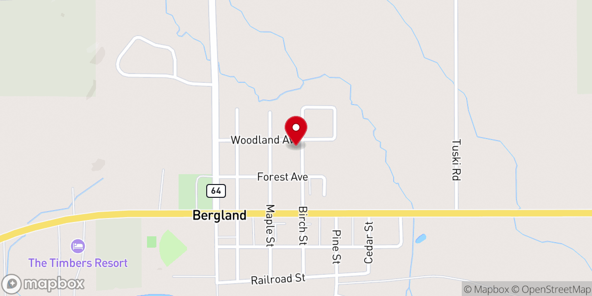Map showing location of Trinity Lutheran Church