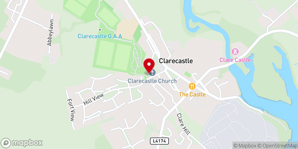 Map showing location of Parochial House