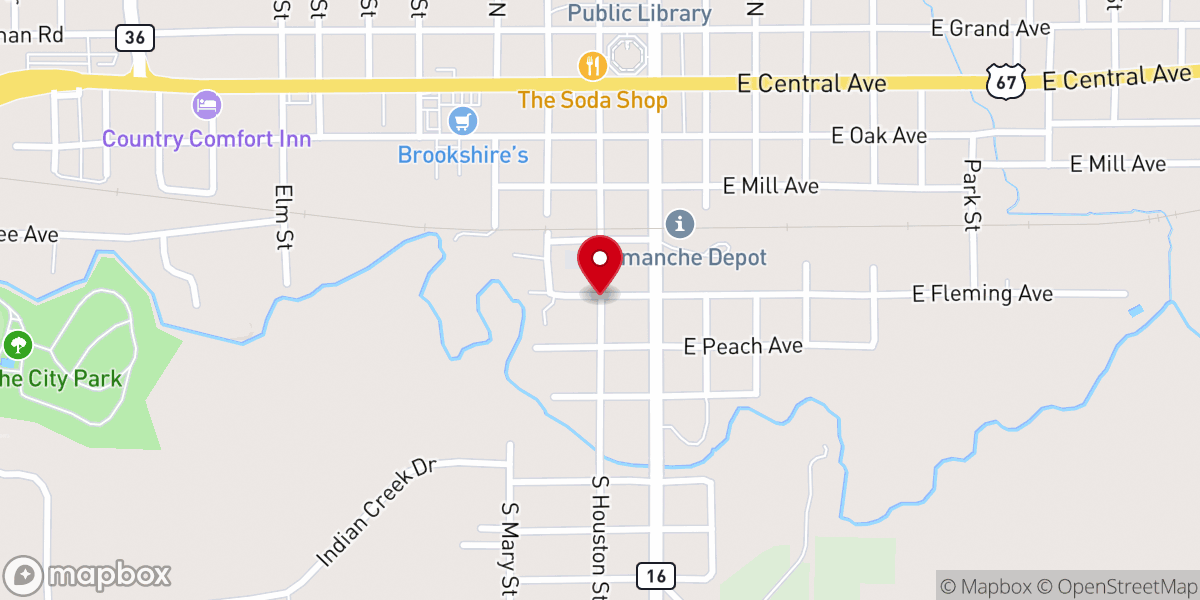 Map showing location of Grace Baptist Church
