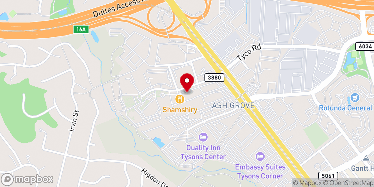 Map showing location of Classic Bakery