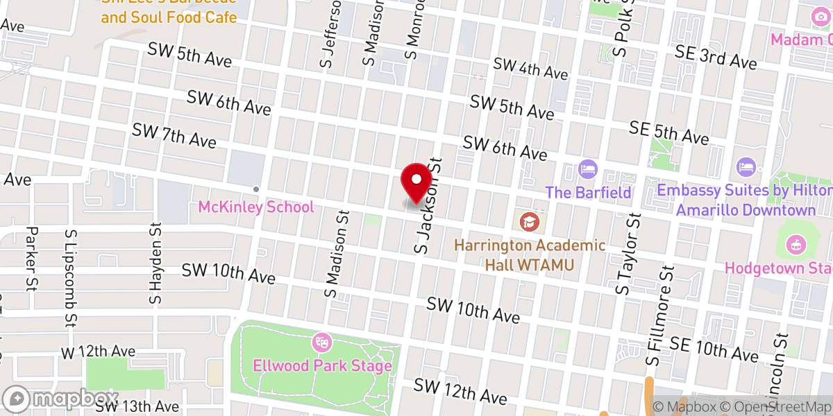 Map showing location of Vida Church
