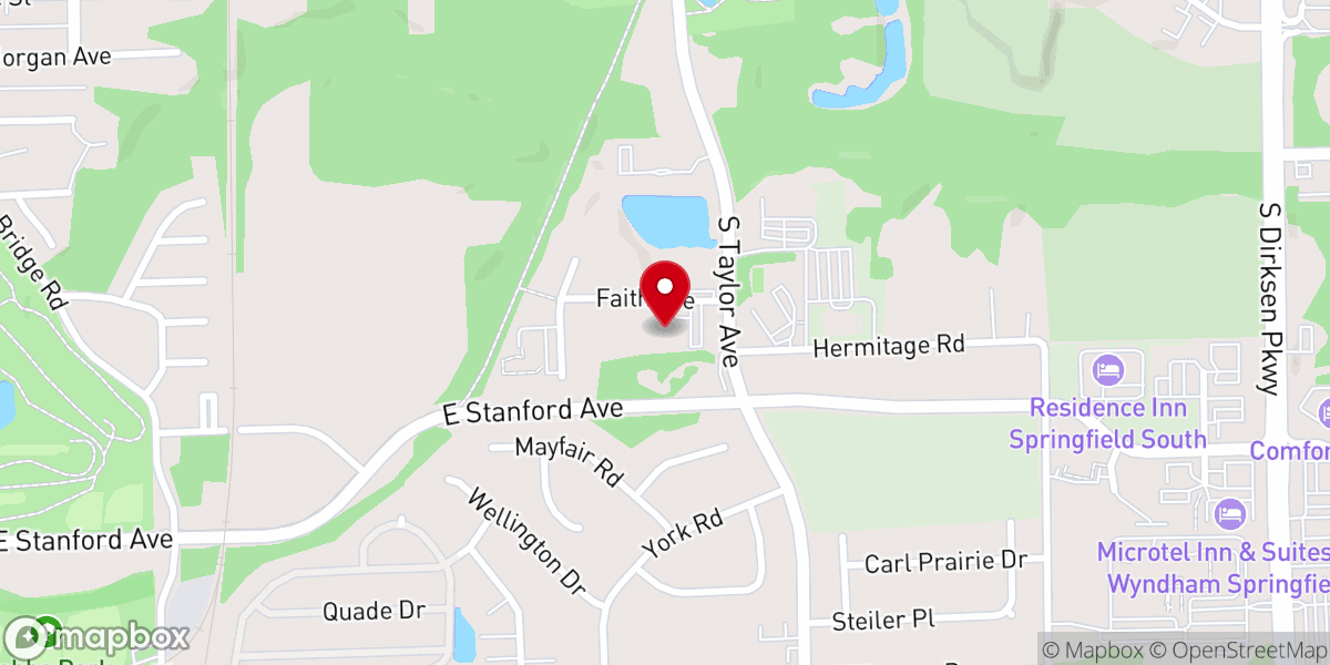 Map showing location of Abundant Faith Christian Center