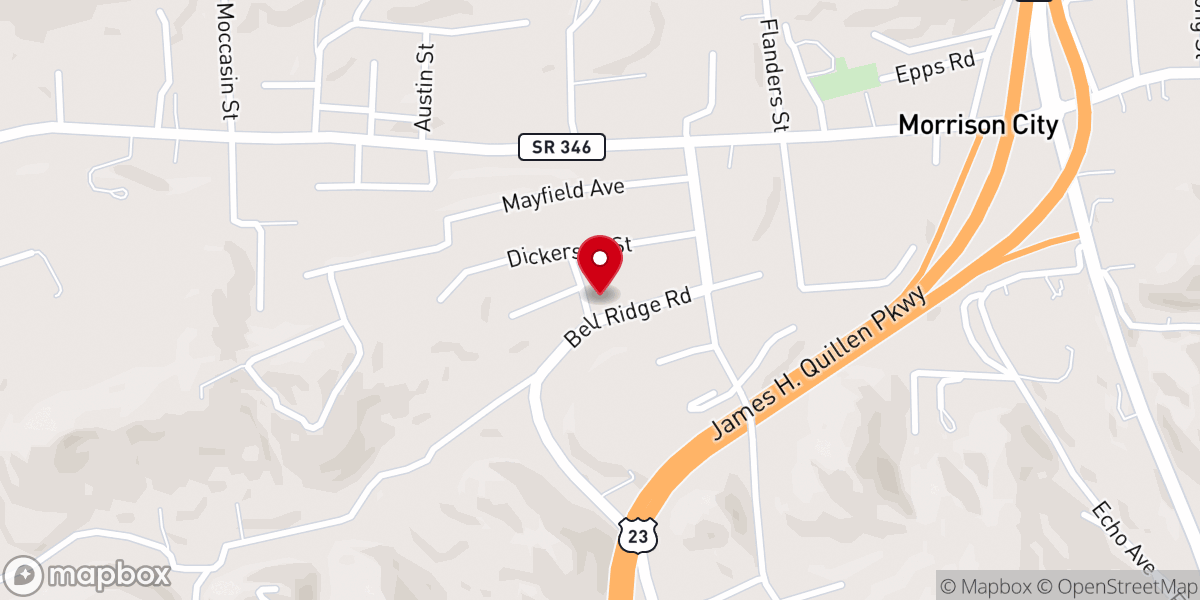 Map showing location of Valley Church of Christ