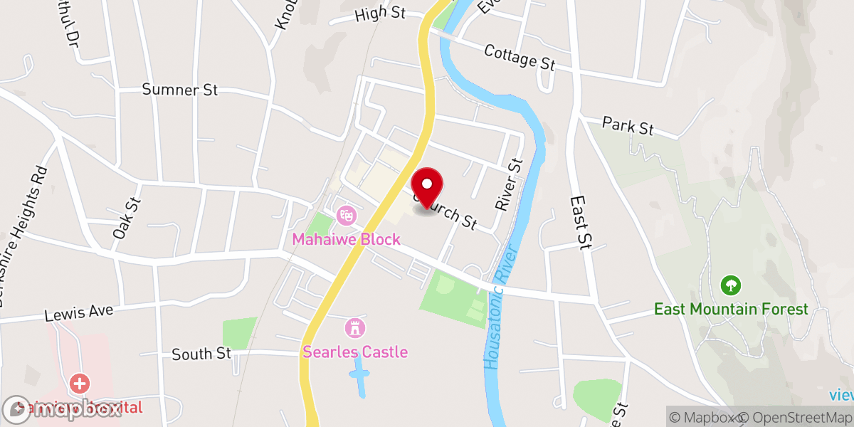 Map showing location of Great Barrington Farmer's Market